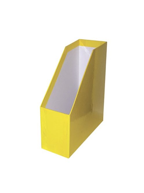 PD Office Iratpapucs pd karton merev falú A/4 9 cm gerinccel fóliás citromsárga