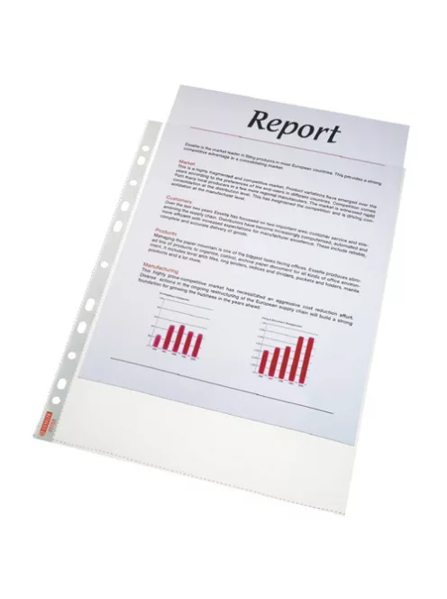 Esselte Lefűzhető tasak Esselte Luxus A/4 55 mic. víztiszta 56066