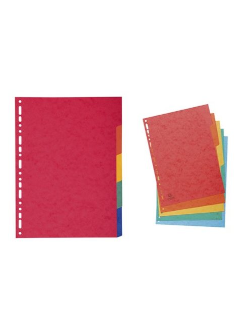 Exacompta Elválasztólap karton Exacompta A/4 5 részes színes 225 g