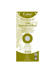   Exacompta Elválasztócsík karton Exacompta 105x240 mm szürke 100 db/csomag