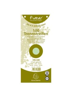   Exacompta Elválasztócsík karton Exacompta 105x240 mm zöld 100 db/csomag