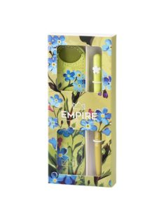   EMPIRE Golyóstoll Burgeon sárga 1,0 mm kék tintával, eco bőr tokkal