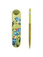 EMPIRE Golyóstoll Burgeon sárga 1,0 mm kék tintával, eco bőr tokkal