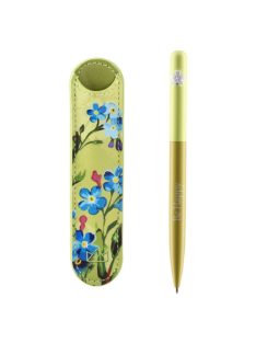   EMPIRE Golyóstoll Burgeon sárga 1,0 mm kék tintával, eco bőr tokkal