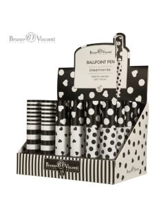   Victoria-Bruno Golyóstoll Bruno Visconti 0,7mm kék, Dreamwrite, ref. Flora black&white