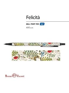   Victoria-Bruno Golyóstoll Bruno Visconti 0,7mm kék, fém test, Felicita - réti virág