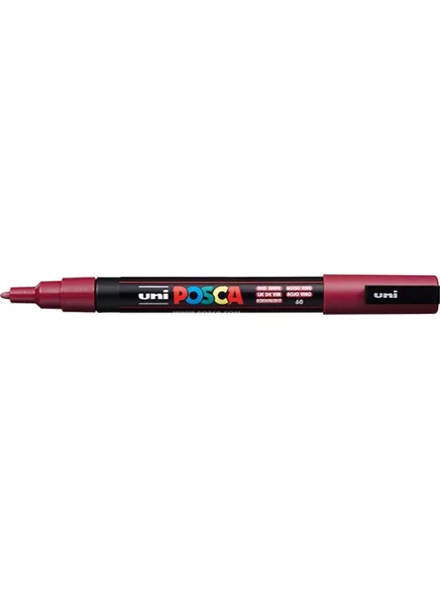 UNI Marker Uni dekor Posca PC-3M Vörösbor 0,9-1,3 mm