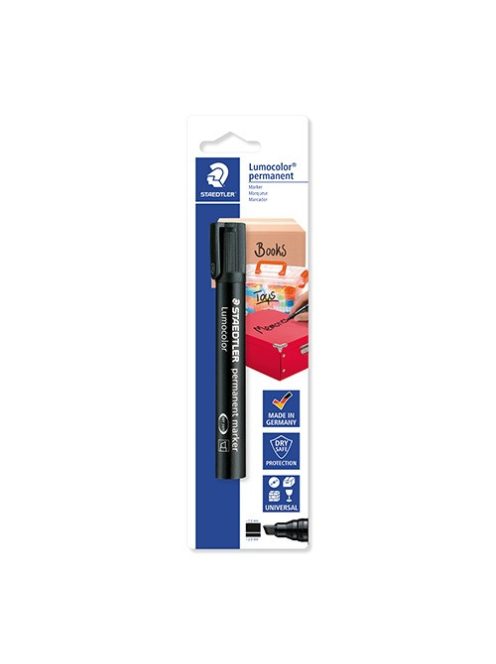 Staedtler Marker Staedtler Lumocolor permanent vágott fekete rendszerezéshez bliszteres