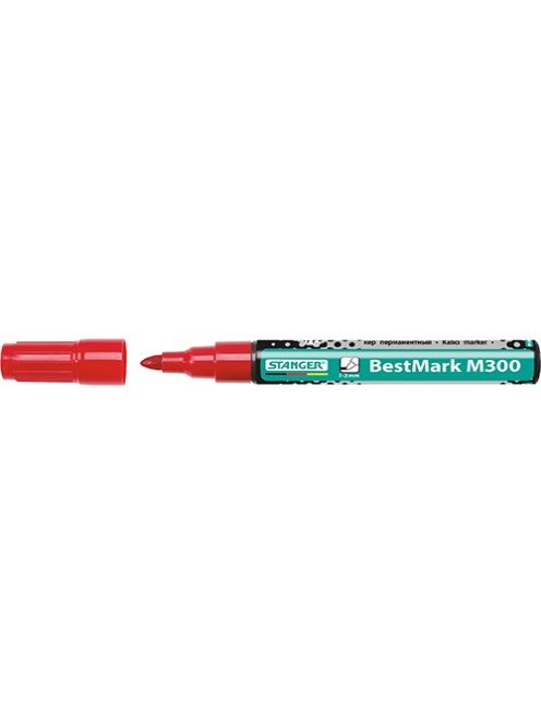 Stanger Táblamarker Stanger BM300 kerek 1-3 mm piros