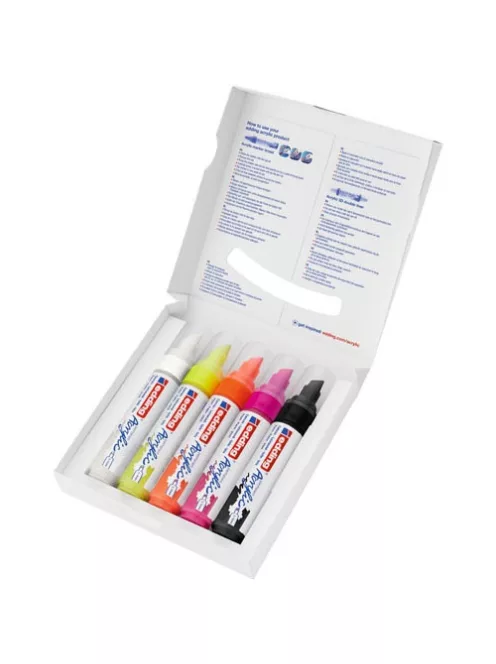 Edding Acrylic Akril marker Edding 5000 B (5-10 mm) Neon 5 db-os klt.