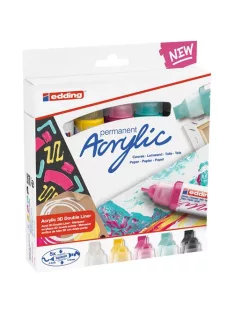   Edding Acrylic Akril marker Edding 5400 3D Double Liner (2-3 mm/5-10 mm) kétvégű Basic 5 db-os klt.