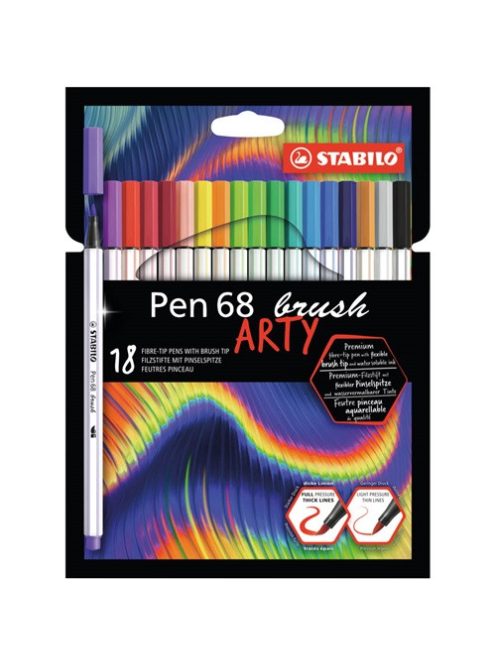 Stabilo Ecsetfilc Stabilo Pen 68 brush Arty 18 db-os klt.