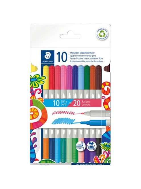 Staedtler Rostirón Staedtler kétvégű 10 db-os klt.