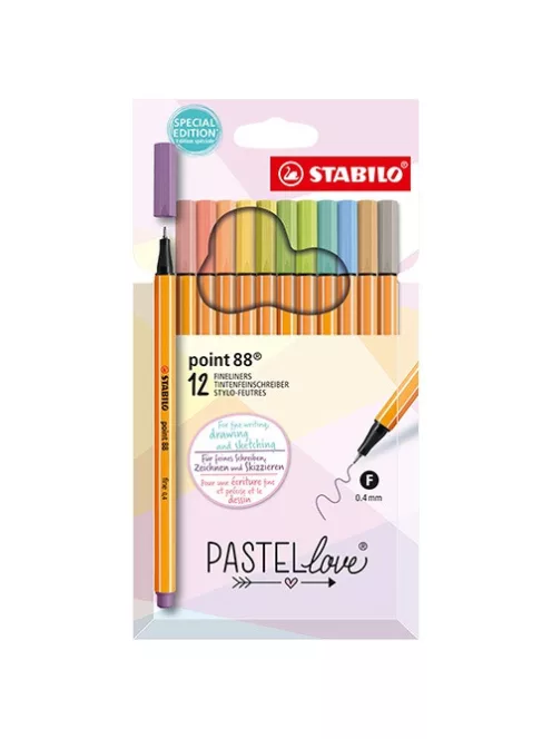 Stabilo Tűfilc Stabilo Point 88 Pastellove 0,4 mm 12 db-os klt.
