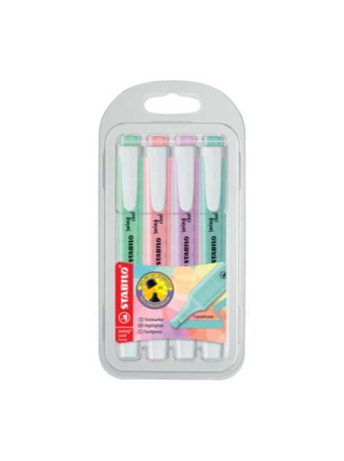 Stabilo Szövegkiemelő Stabilo swing cool Pastel 4 db-os klt. (türkiz, menta, pink, lila)
