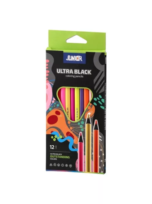 Junior Színes ceruza Junior Ultra black edition 12 db-os klt.