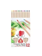 Ico Színes ceruza Ico Süni Jumbo háromszögletű vastag 12 db-os klt. natúr