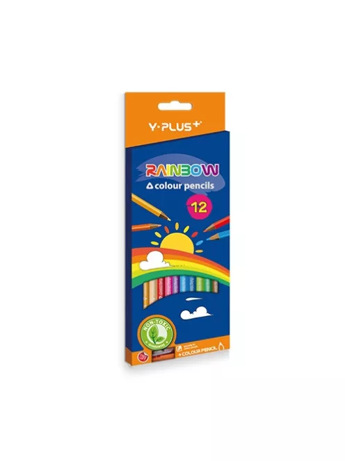 Y-Plus Színes ceruza  Y-Plus+ Rainbow 12 db-os klt. hegyezővel