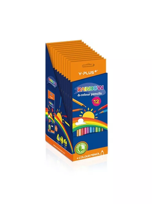 Y-Plus Színes ceruza  Y-Plus+ Rainbow 12 db-os klt. hegyezővel