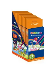   Y-Plus Színes ceruza  Y-Plus+ Rainbow akvarell hegyezővel 12 db-os klt.