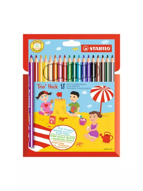 Stabilo Színes ceruza Stabilo Trio 203 háromszögletű vastag 18 db-os klt.