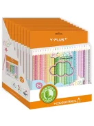 Y-Plus Színes ceruza Y-Plus+ STAR PASTEL 24 db-os klt. hegyezővel