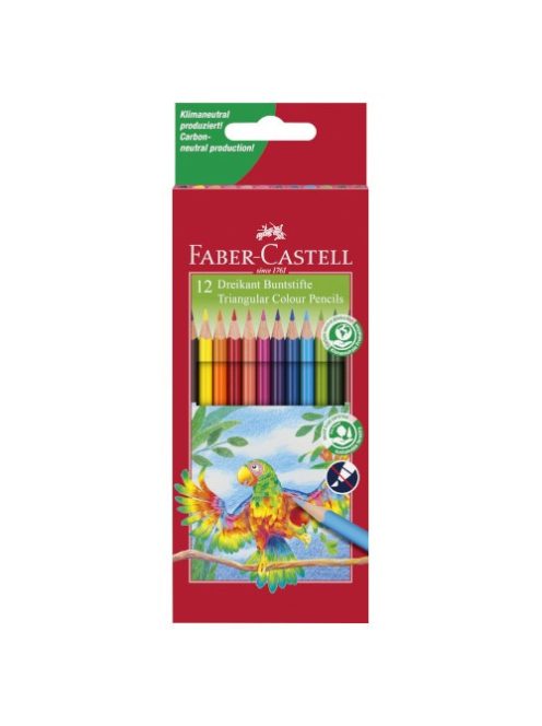 Faber-Castell Színes ceruza Faber-Castell 12 db-os kszl papagáj háromszögletű