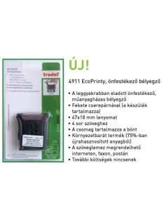   Trodat Bélyegző Trodat 4911 Eco szövegbélyegző a szöveglemez rendelésre jogosító bónnal