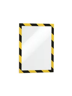   Durable Információs tábla Durable Duraframe Security A/4 öntapadó hátlappal és mágneses kerettel  sárga-fek