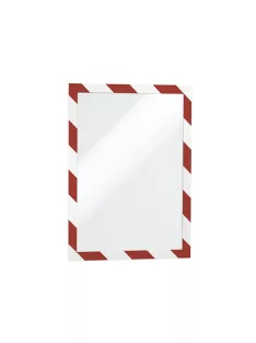   Durable Információs tábla Durable Duraframe Security A/4 öntapadó hátlappal és mágneses kerettel  piros-feh