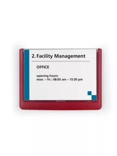   Durable Információs tábla Durable Click Sign 14.9x10,55 cm piros