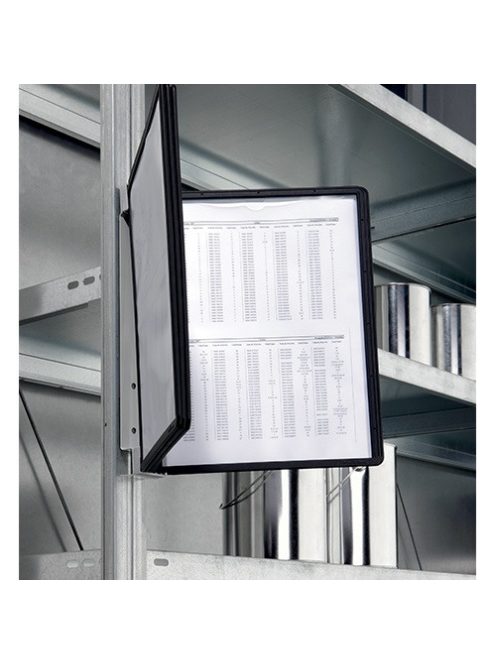 Durable Bemutatótábla-tartó Durable Vario, fekete, mágneses rögzítéssel, 5 db panellel