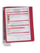 Durable Bemutatótábla-tartó Durable Vario fali 5 db-os táblával piros