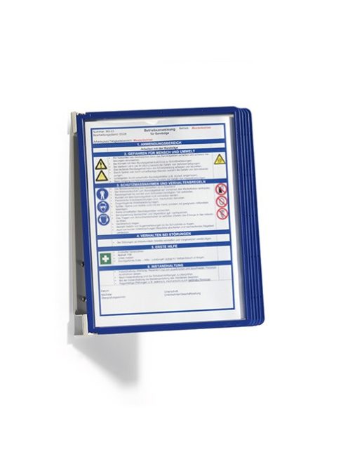 Durable Bemutatótábla-tartó Durable Vario fali 5 db-os táblával kék