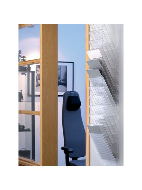Durable Prospektustartó Durable Flexiboxx 12 rekeszes A/4 , álló átlátszó
