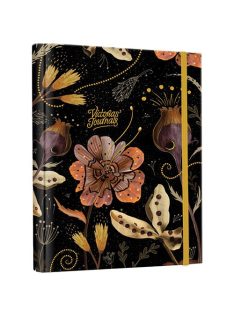   Victoria-Bruno Tervező Bruno Visconti, pontozott, elválasztókkal, 17x23cm, fekete, virágos