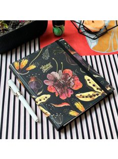   Victoria-Bruno Tervező Bruno Visconti, pontozott, elválasztókkal, 17x23cm, fekete, virágos