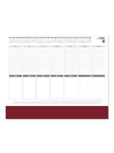 PD Calendar Könyöklő 59x41bordó 2025