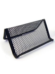   Noname Névjegykártyatartó 98x72x45 mm saját névjegyeknek fémhálós fekete