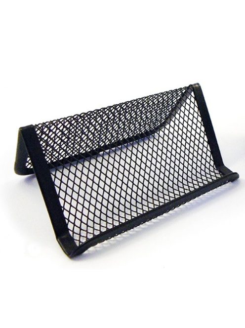 Noname Névjegykártyatartó 98x72x45 mm saját névjegyeknek fémhálós fekete