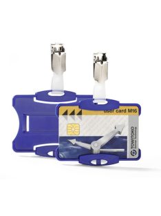   Durable Névkitűző Durable 85x54 mm biztonsági kártyához kék