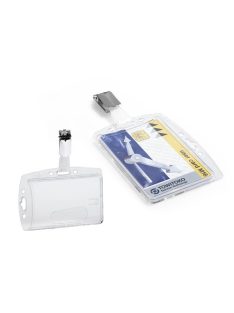   Durable Biztonsági kártyatartó Durable 85x54 mm akril forgatható fémcsipesszel