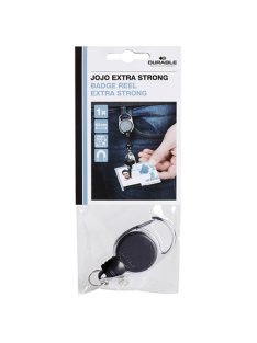   Durable Névkitűző tartó Durable kihúzható patentos, extra erős, fekete