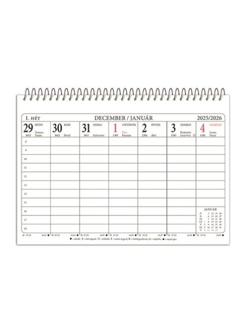 PD Calendar Naptár pd asztali 23TA 2026