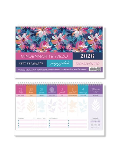 PD Calendar Naptár asztali pd Mindennapi tervező 2026