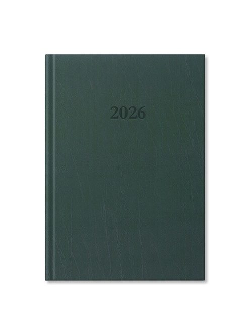 PD Calendar Határidőnapló Period Standard A/5 napi zöld műbőr 2026