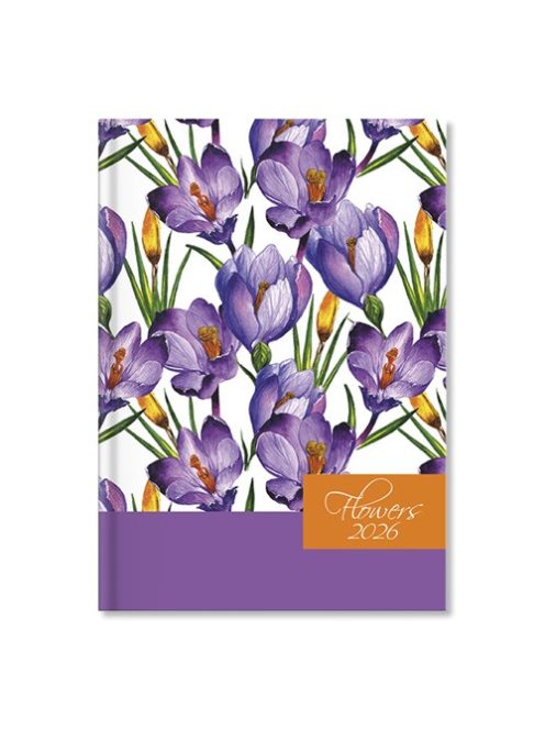 PD Calendar Határidőnapló Period Flowers A/5 napi Purple papír 2026