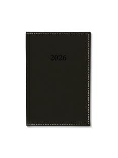   PD Calendar Határidőnapló Period Chamois A/5 napi körbev. fekete 2026