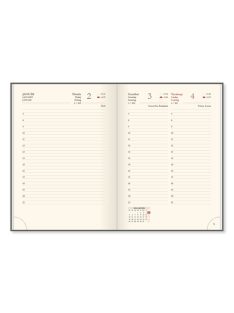   PD Calendar Határidőnapló Period Chamois A/5 napi körbev. bordó 2026