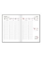 PD Calendar Határidőnapló Period Border B/5 heti körbev. Rózsa 2026